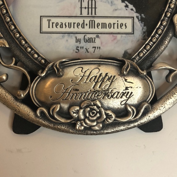 Ganz Silver Floral 5x7 Photo Frame, “Happy Anniversary” - Picture 5 of 5